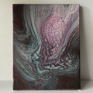 Original Abstract Acrylic Pour Painting Marbled Fluid Art Textured Modern Art